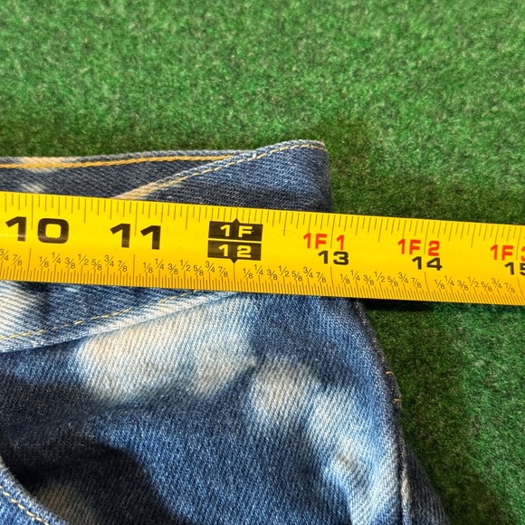 VTG 70s INSANE Lee Rider Talon Zip Slim Straight Bleached 26x34 Med Wash Jeans - Picture 6 of 10
